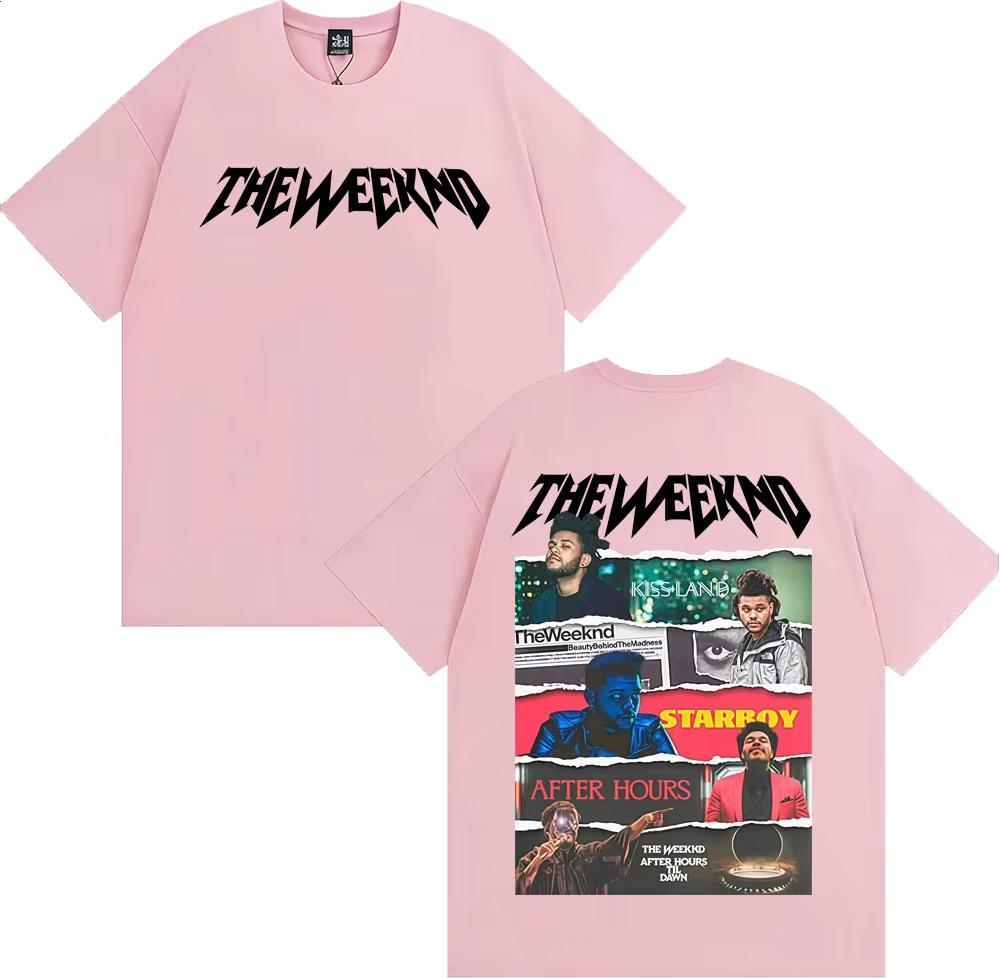 2026 ГОРЯЧАЯ РАСПРОДАЖА The Weeknd After Hours Til Dawn Tour Унисекс Футболка Харадзюку Хип-Хоп Уличный Стиль Унисекс Мода Женская и Мужская Футболка С коротким рукавом