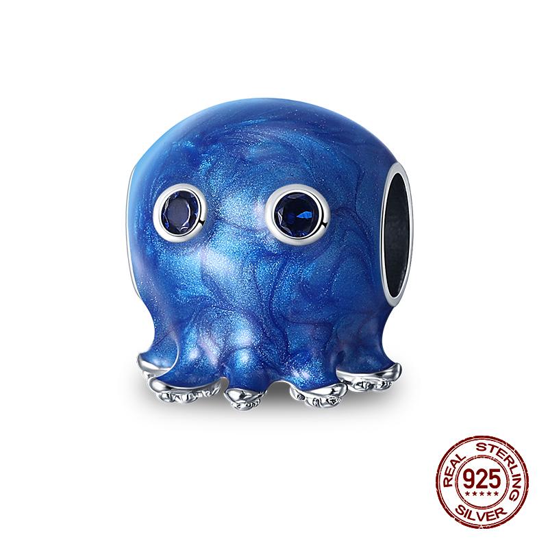 100% стерлингового серебра 925 пробы с изображением кофейного кота, кролика, медведя, пингвина, бусины, подходят для 925 оригинальных браслетов, сделай сам, подарок на день рождения, ювелирные изделия