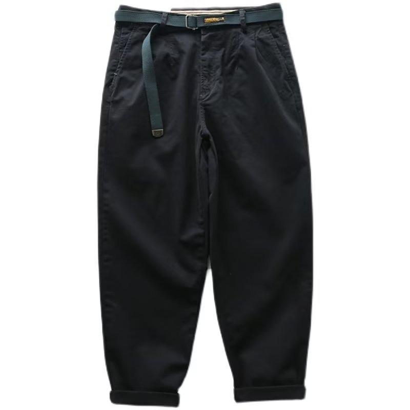 Мужской японский повседневный комбинезон из эластичного хлопка с широкими штанинами - тренд весны/осени