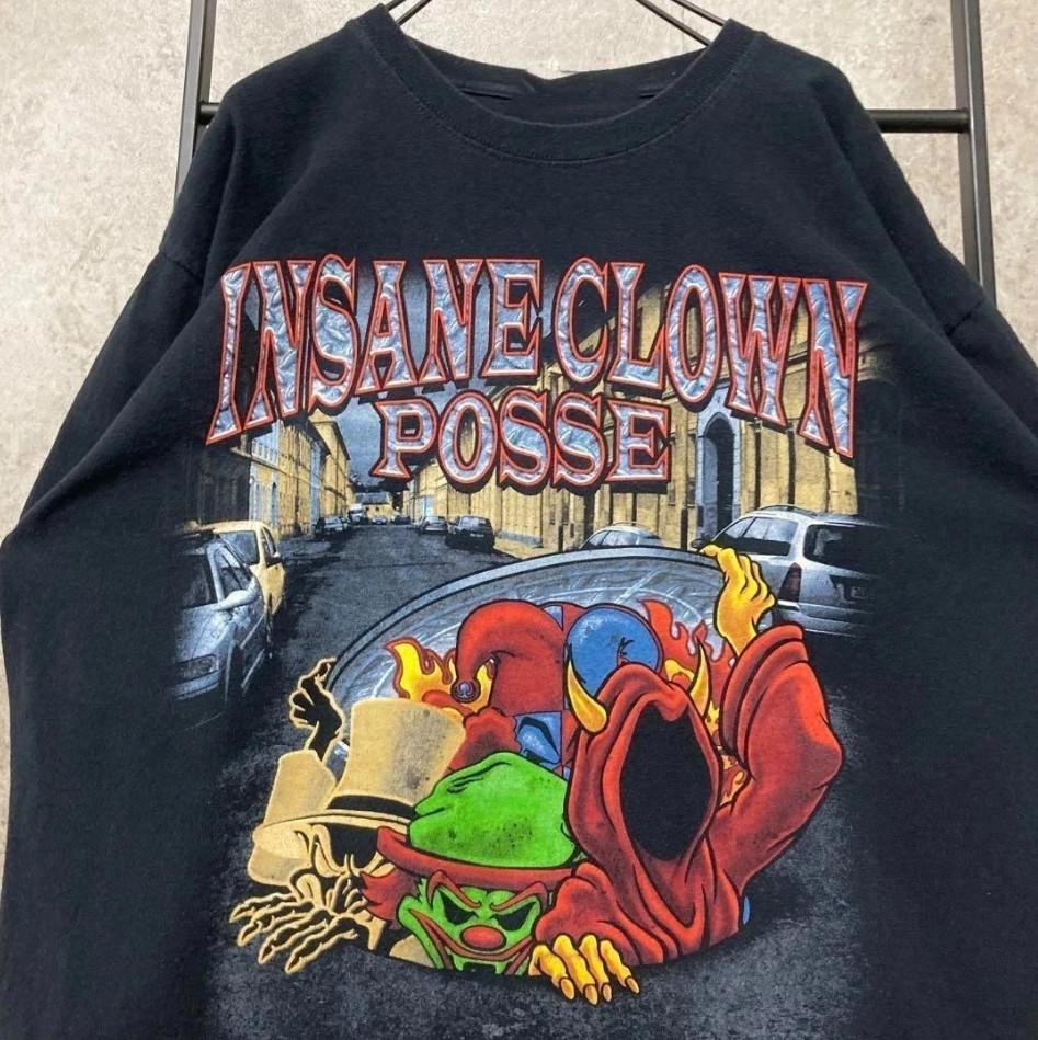 Редкая черная футболка с коротким рукавом группы Insane Clown Posse Классическая S5XL BL2.1225 Унисекс футболка