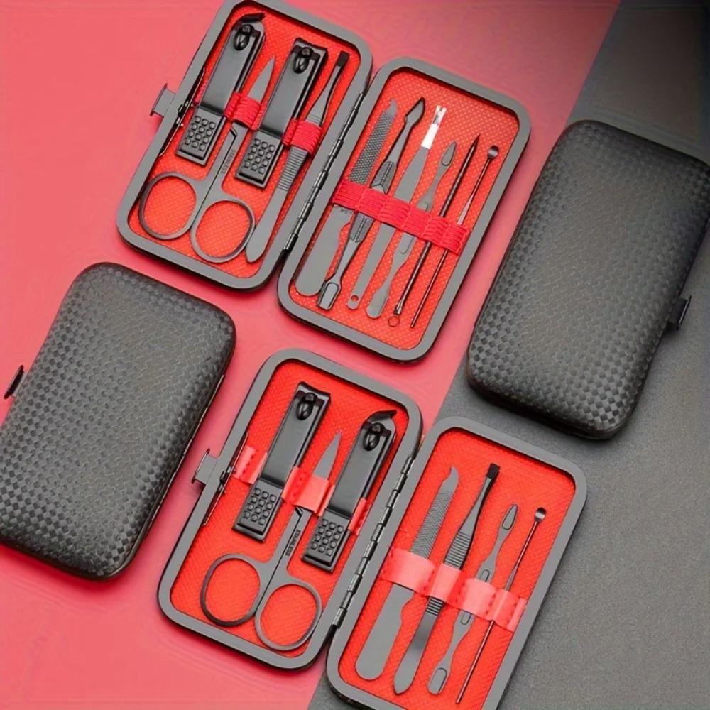 Полный набор для маникюра и педикюра для мужчин - Включает кусачки для ногтей, триммеры и прямую бритву - Идеальный подарок на все случаи жизни