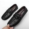 Fashion Fashion Genuine Leather Man Loafers Classic Slip-on Casual Shoes Business Men Moccasins Crocodile Pattern Non-slip Driving Shoes