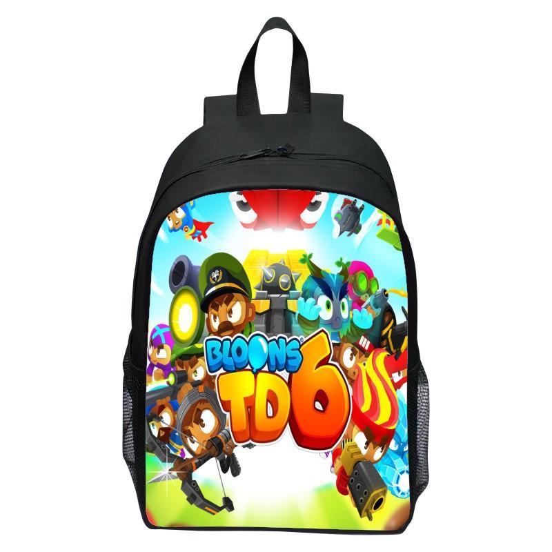 16-дюймовый детский рюкзак Башня из шаров Anti Bloons TD6 Рюкзак для ученика начальной и средней школы Мальчика и Девочки Рюкзак