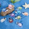 10Pcs Multicolors Luminous Sequin Turtle Miniatures Animal Ornaments Fairy Garden Decoration Micro Landscape