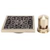 Floor Drain Antique Copper Shower Drain Kit for Home Hotel Bathroom Toilet 10x10cm