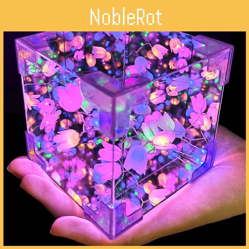 Сборка вручную Зеркало Цветок тюльпана Море Кубик Рубика Ночник Набор игрушек-пазлов для развития мозга
