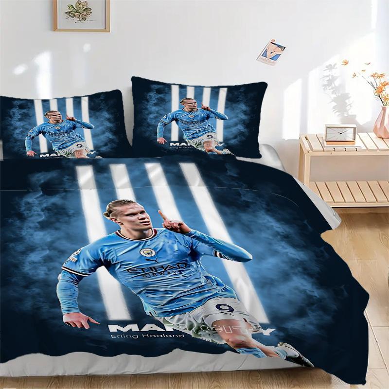 Man City Forward Print 3Pcs Bedding Setduvet Cover With 2 Bedropillowcase Home Birthday Gift