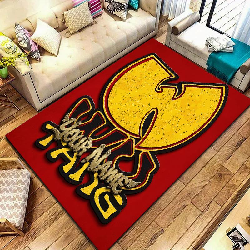 Wutang Clan Custom Name Carpet Rug For Living Room Bedroom Home Sofa Decoration,Kids play Non-slip Floor Mat
