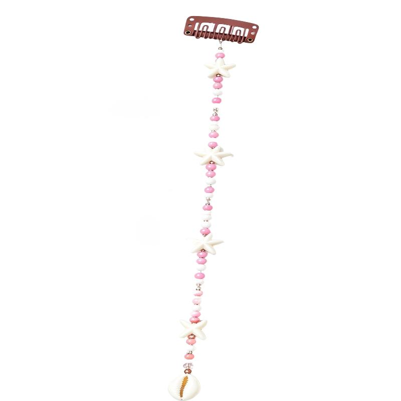 Lightweight Mermaid Starfish Bead Hair Clip Fashion Hair Accessory for Women Summer Travel Seaside Photography