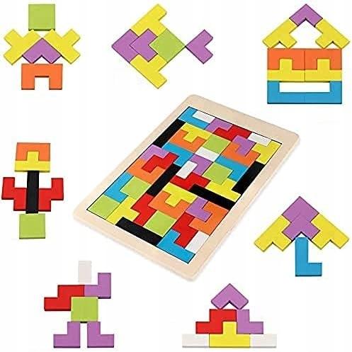 Woody Drewniana Układanka Tetris