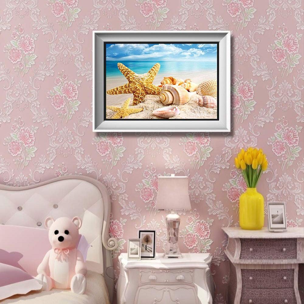 DIY Алмазная картина Морская звезда Набор для вышивки крестом Мозаика Искусство Алмазная картина Полный круг/Квадратный алмаз Украшение дома