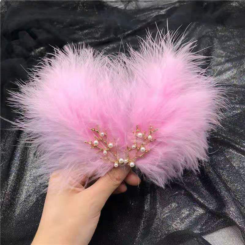 Супер Фея Перо Заколка для волос: Корейский белый ханьфу и аксессуар в стиле мори