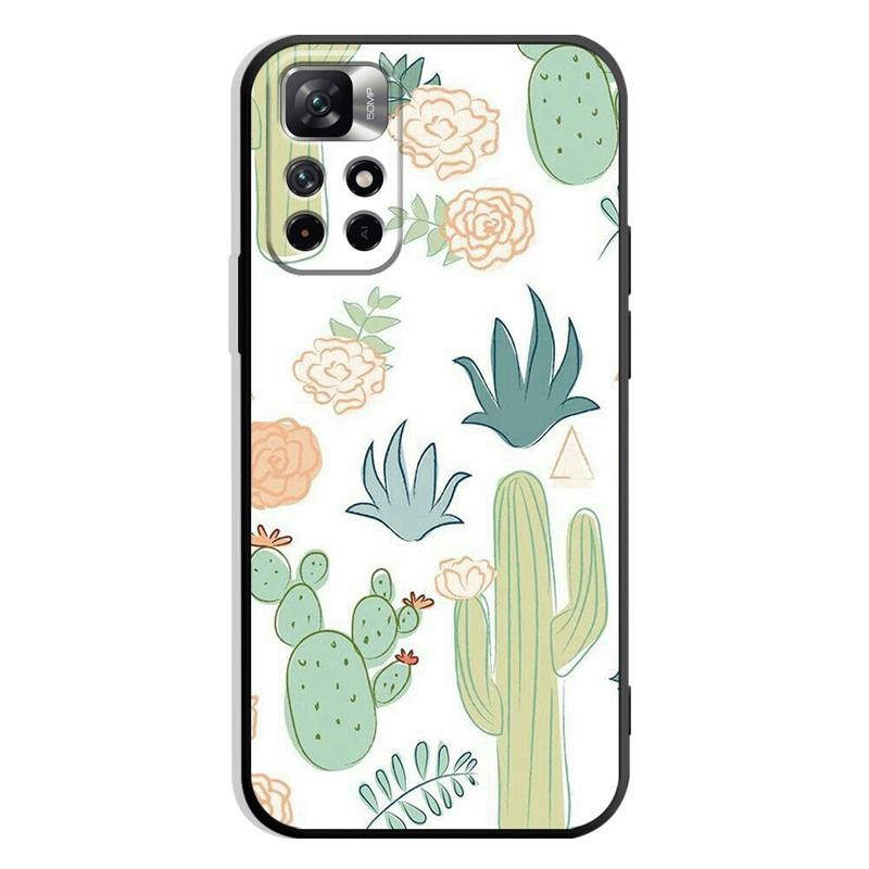 Retro Flower Leaf Phone Case For iPhone Samsung Galaxy Redmi Xiaomi Note S A 7 8 9 10 11 12 13 14 15 16 20 21 22 23 53 54 Pro Max Plus Ultra TPU Soft
