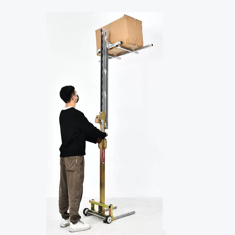 Manual Unloading Lifting Handling Stacker Forklift Lifting Portable Folding Forklift Lightweight Used for Lifting and Handling