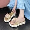 Fashion Shoes House Slippers Platform Slides Fashion Flower Luxury Flat Floral Shoes Flower Ladies' Slippers Platform Luxury Slides Flat