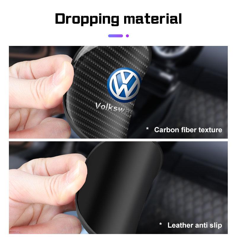 2Pcs Car Coaster Water Cup Bottle Mat Anti-slip Pad for Volkswagen VW R Rline ID.3 ID4 Polo Passat B5 B7 Golf 8 Touran Caddy GTI