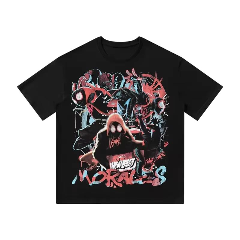 SpiderMan TShirt Harajuku Short Sleeve Lightweight Cotton Regular Cut Fashion Crew Neck Outdoor Top for Him Her Unisex