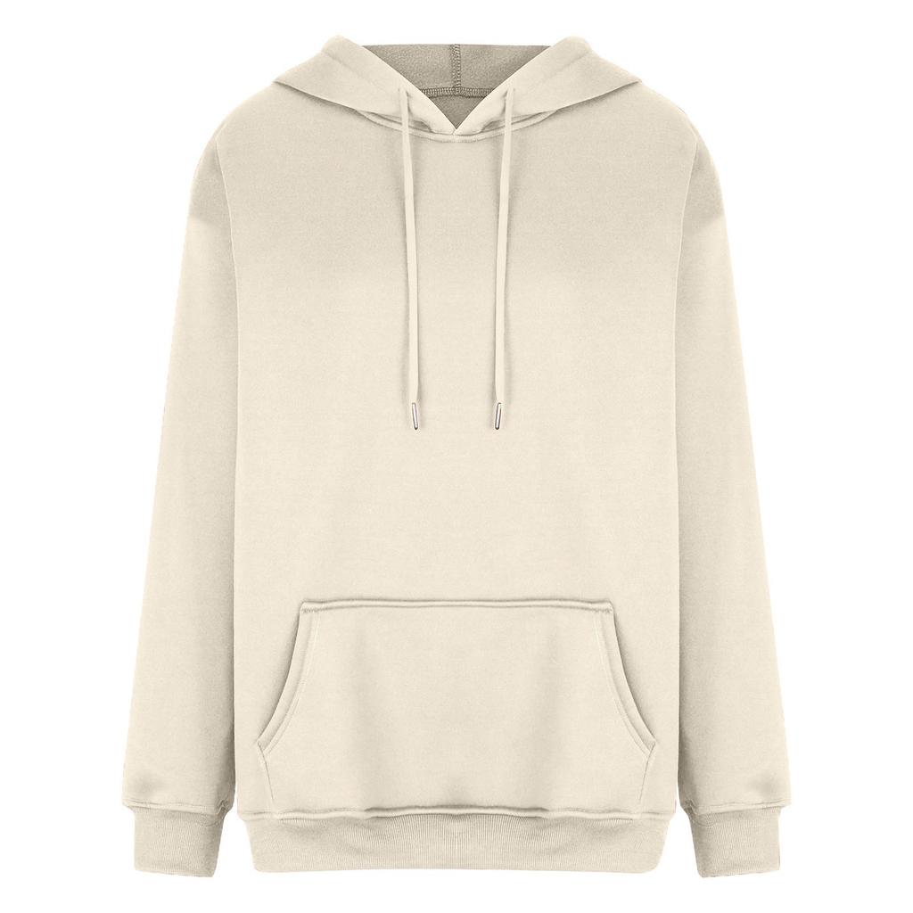 Женский свободный свитшот с круглым вырезом и длинными рукавами, повседневный свободный крой на шнурке