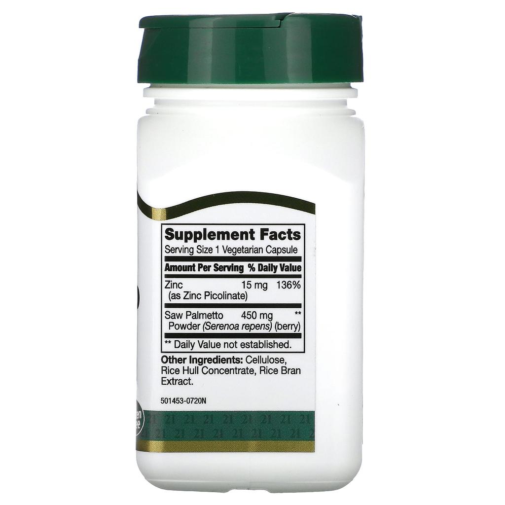 21st Century, Saw Palmetto, 450mg, 60 Veggie Capsules