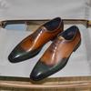 Мужские туфли Оксфорды ручной работы из натуральной воловьей кожи с ручной росписью, броги, вингтип, свадебные, для вечеринки, к костюму, формальные туфли для мужчин