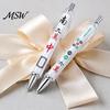Portable Pocket Pen for Daily Use 8 Pcs Ballpoint Pens, Chinese Mahjong Retractable Rolling Ball Fine Point Transparent Barrel Office Smooth