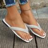 Foreign Trade Large Size Flat Bottom Flip-flops Spring 2025 New Fashion Casual Toe Wear Cool Slippers