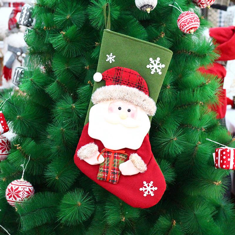 Снеговик Санта Клаус Олень 3D Рождественский чулок Рождественский домашний декор Подарок на день рождения для друга семьи
