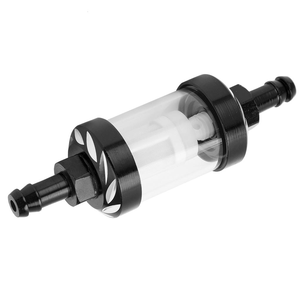 Glass Fuel Filter Element Aluminium Alloy Shell Replacement for Cars ATV SUVs Motorcycles Pit