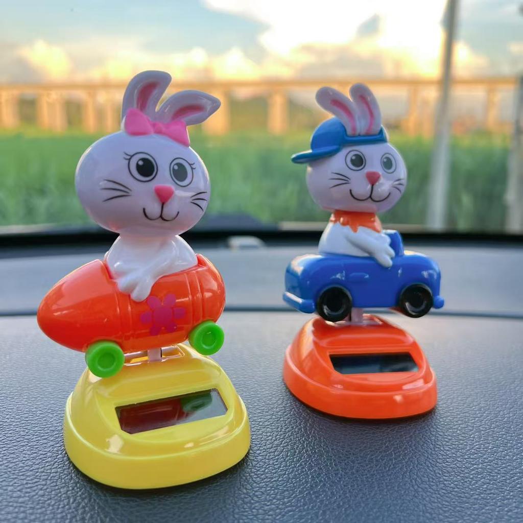 A Car Ornament, Cute Rabbit Nodding Ornament, Rabbit Driving Style Ornament, Car Interior Decoration, Home Decor Ornament