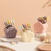 Cartoon Ceramic Fruit Forks Receipt Jar Multi-functional Fruit Stick Set  Home Decoration