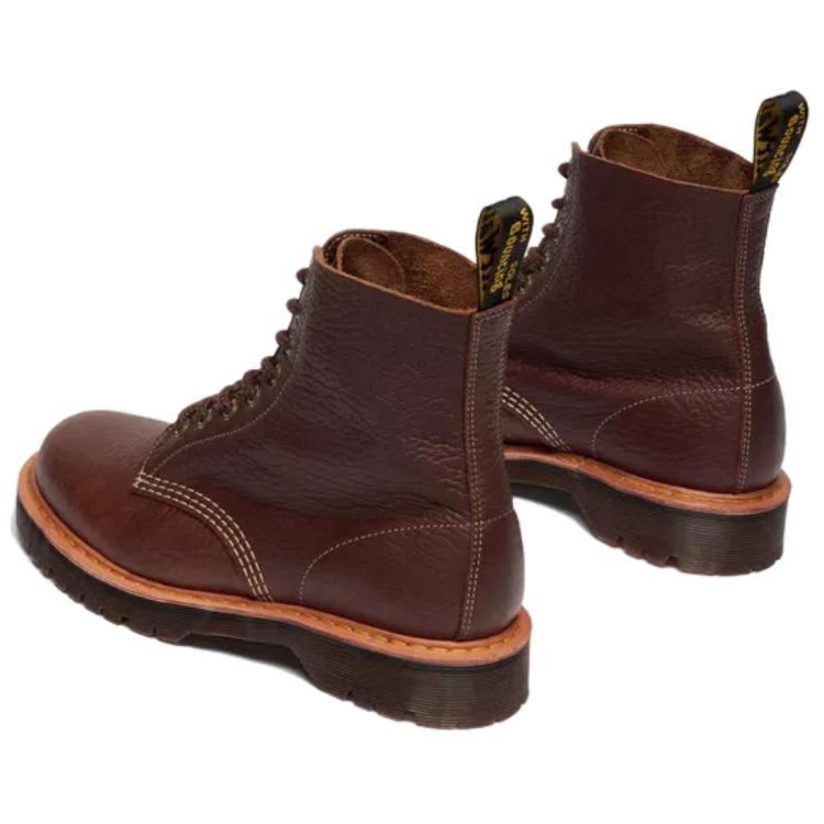 Dr. Martens Ботинки на шнуровке из кожи с фактурой 'Wild Grain' цвета 'Sepia Brown' Мужские 42444200