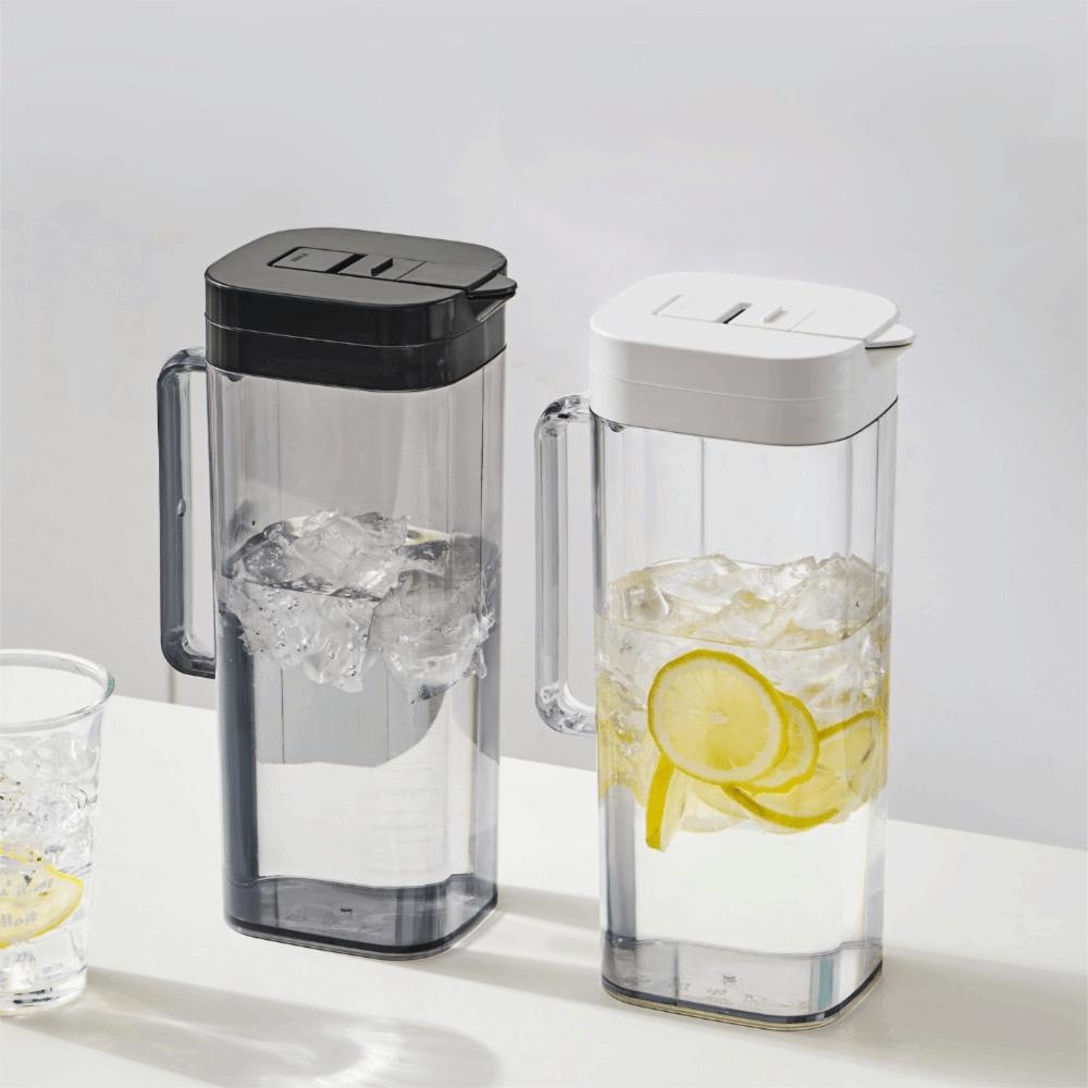 Flip Cover Refrigerator Water Pitcher Transparent Heat-resistant Cold Water Kettle 2000ML Large Capacity Water Jug Restaurant