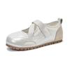 Fashion Women's Elegant Flat Shoes 2025 Mary Jane Summer New Ballet Style Trainer Shoes Breathable Soft Sole Round Toe Casual Shoes