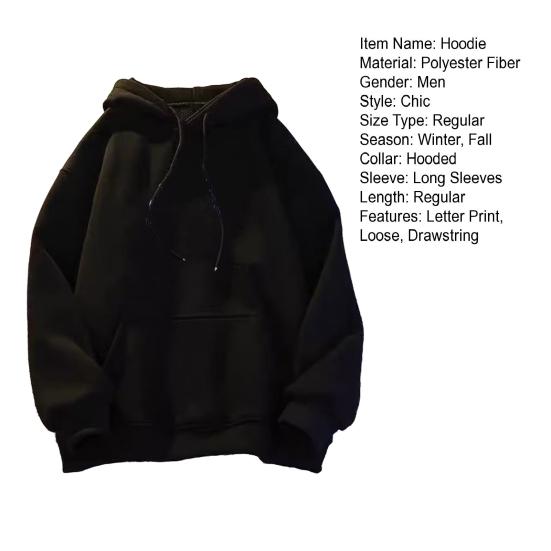 Толстовка с капюшоном в стиле ретро для пар с принтом букв и завязками на завязках, свободная, с капюшоном и карманом, хип-хоп, унисекс, школьная спортивная толстовка с капюшоном