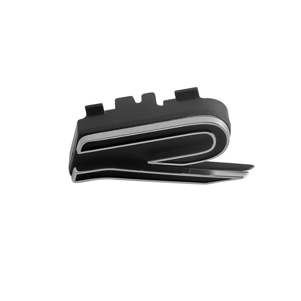BHMTQ1 3D Car Head ABS Modified Front Grille R Logo Emblem Sticker For Volkswagen VW Rline Polo Passat B5 B7 Golf 8 Touran Caddy GTI