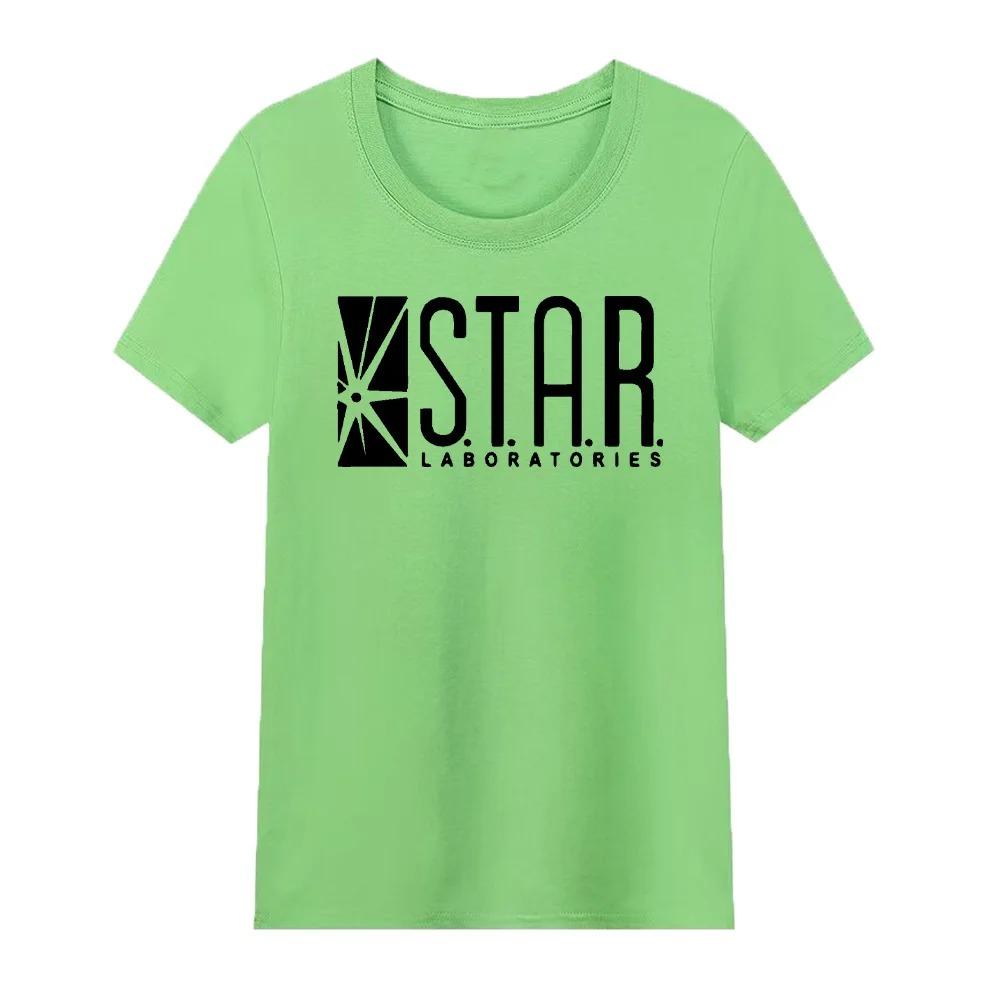 Флэш DC Barry Allen Laboratories Star Labs с буквенным принтом женская футболка Повседневная хлопковая забавная рубашка футболка в стиле Харадзюку футболка топ