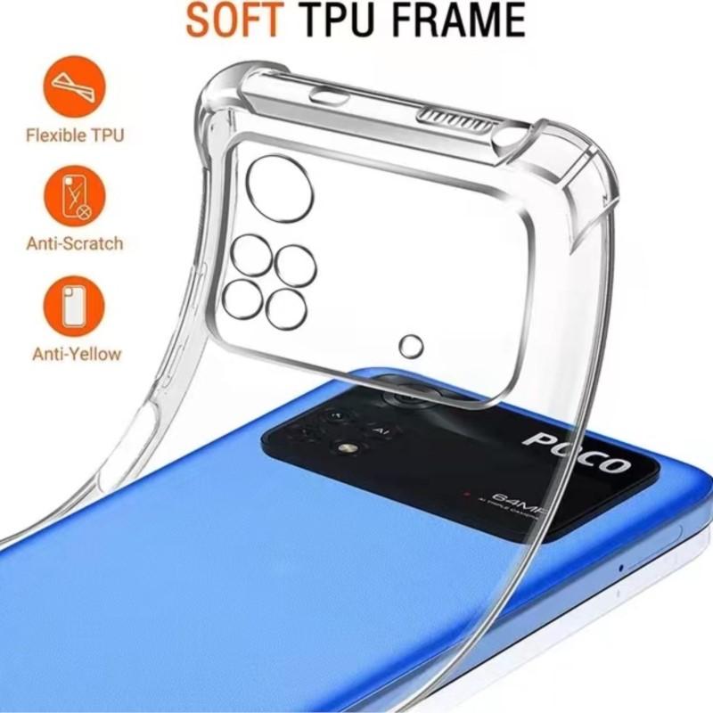Jingjia толстый силиконовый прозрачный чехол Air-Bag для Xiaomi Poco M4 M5 M6 X3 X4 NFC X5 F3 F4 GT F5 Pro 5G C50 C51 C55 задняя крышка Fundas