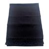 All Over the Large Not Cashmere [.a World] Stole, Scarf, 100% Wool, Thick, Plain, Black, Touch, Women's Blanket, Autumn/winter, Spring/summer (black)