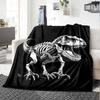 Dinosaur Fossil Display Cozy Blanket Soft Warm Cozy Perfect for Sofa Couch Office Bed Picnics for All Occasions Modern Style Unique Accessory Y3