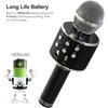Microphone Karaoke Sans Fil Bluetooth Karaoké,Avec Haut-Parleur Pour Les Adultes d'Enfants Partie Ktv à La Maison(Black)