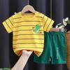 Summer Children's Short-sleeved Suit Cotton Boy T-shirt Two-piece Baby T-shirt Shorts