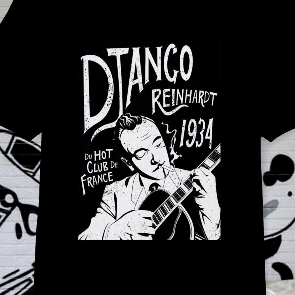 Django Reinhardt Shirt, 1934 Concert Poster, Du Hot Club de France | Gypsy Jazz, guitarist, wes montgomery, Paris, Books, Literature, blues T-shirt