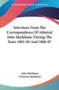 Книга Selections From The Correspondence Of Admiral John Markham During The Years 1801 by John Markham - Paperback