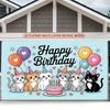 Red Balloon Birthday Backdrop 1pc - Celebration Decor