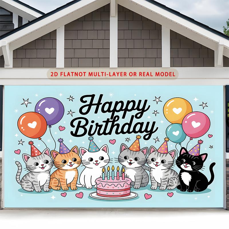 Red Balloon Birthday Backdrop 1pc - Celebration Decor