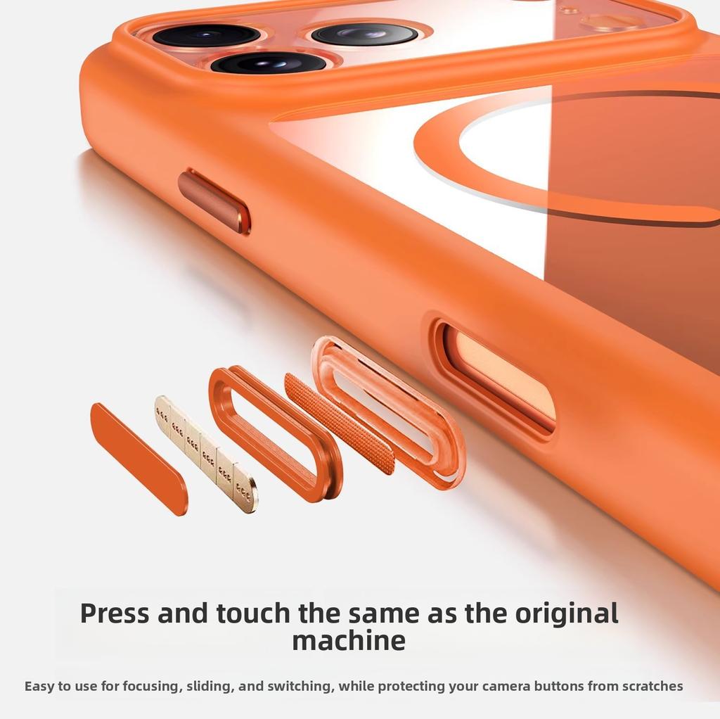 Прозрачный магнитный чехол для iPhone 17 Pro Max с полной защитой линз, ударопрочный и защитой от падений