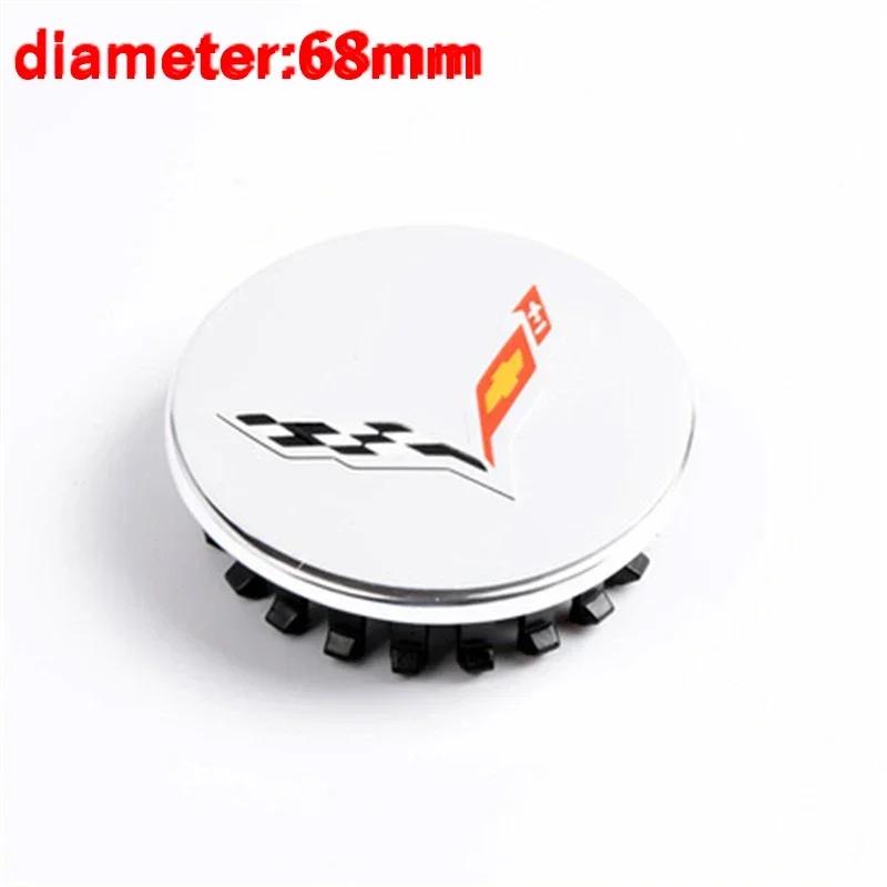 Modification for Chevrolet CAMARO SS Logo Corvette 4PCS 68mm Car Wheel Center Covers ABS Tires Hub Caps Replaced Decoration