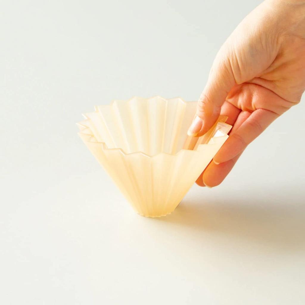 Дриппер ОРИГАМИ Воздух S (на 1-2 чашки), Матовый бежевый, Сделано в Японии