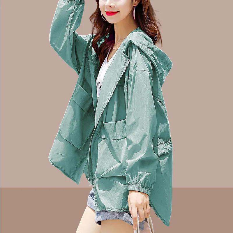 Breathable Hooded Sun Protection Clothing New Summer Clothes Womens Korean Sunscreen Women Jacket UV Thin Coat
