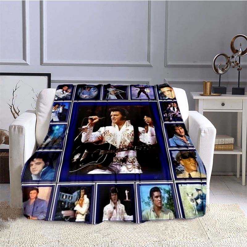 Различные стили 3D-печатных диванных пледов с узором E-Elvis (рок-певец), подходят для спален взрослых и детей, а также для гостиных